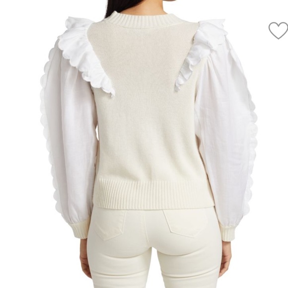 NWT Sea New York Ruffle Combo Sweater - Picture 4 of 13